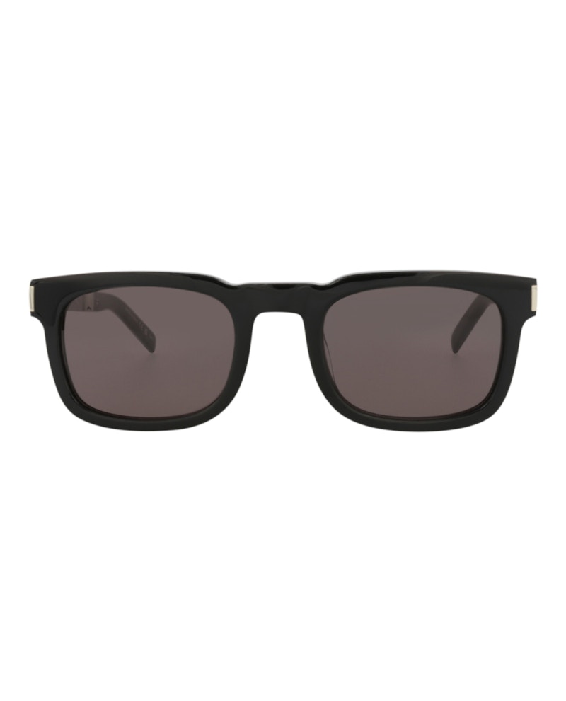 Pre-owned Saint Laurent Squareframe Recycled Acetate Sunglasses/ (sl58130014111001) (sl581 In Black/silver/black (sl581 In Multi