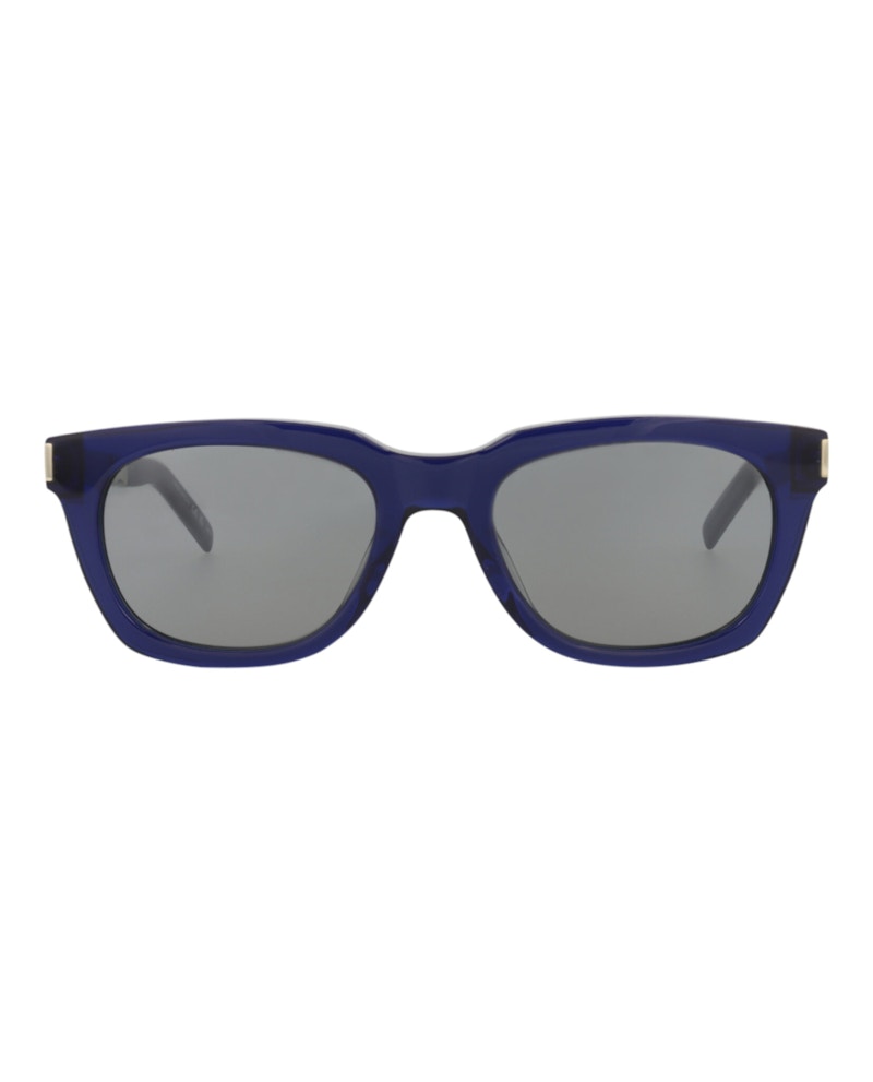 Pre-owned Saint Laurent Squareframe Recycled Acetate Sunglasses003) In Blue/silver (sl582/30014114
