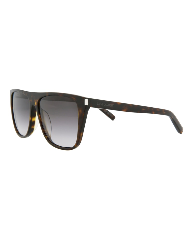 Saint Laurent Square Rectangle Sunglasses Havana/Havana/Grey