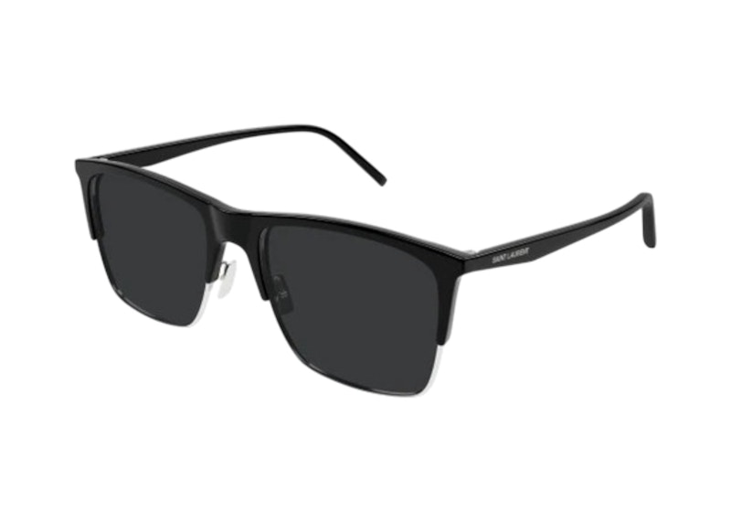 Saint Laurent Square Sunglasses Black Black Black/-Black (SL