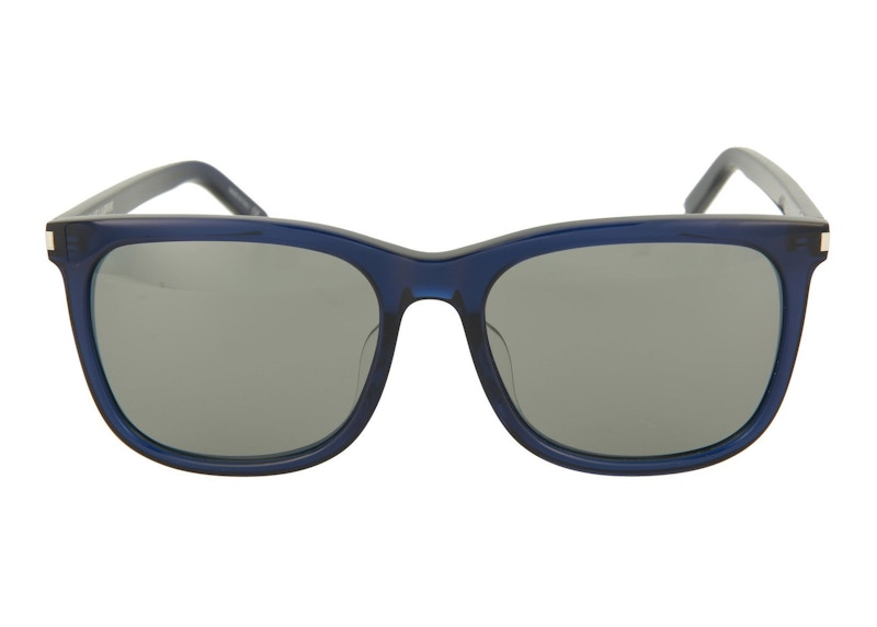 Saint Laurent Square Sunglasses Blue/Blue/Silver (Sl116k-30000489-003)