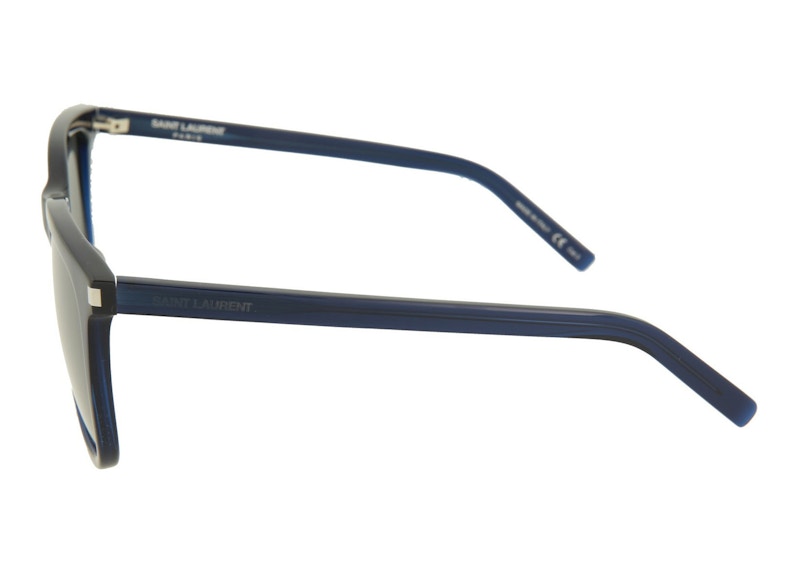 Saint Laurent Square Sunglasses Blue/Blue/Silver (Sl116k-30000489-003)