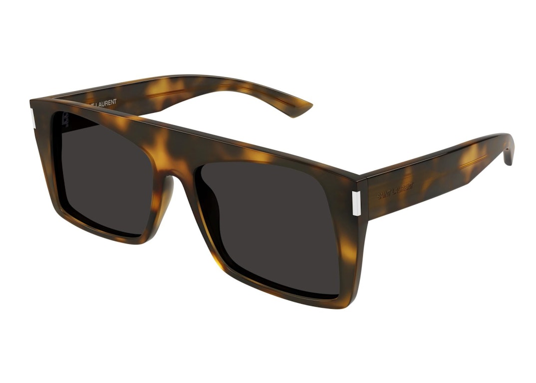 Pre-owned Saint Laurent Square Sunglasses Havana/black (sl-651-vitti-003)