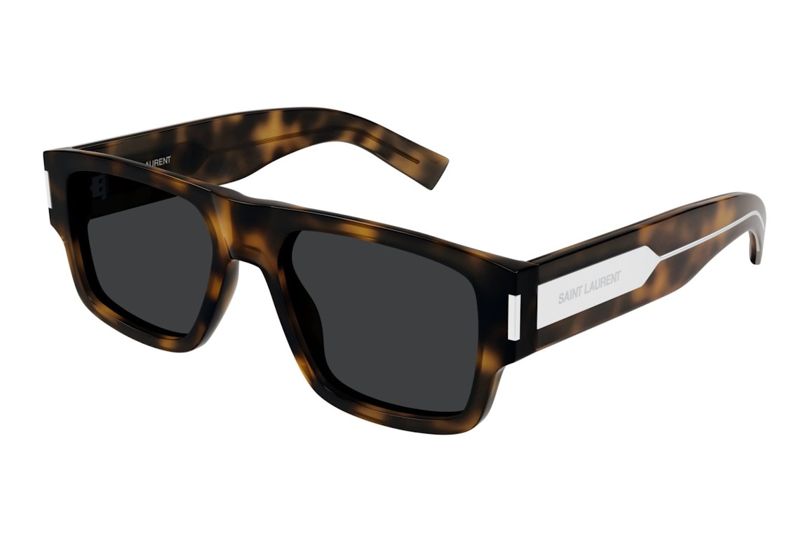 Pre-owned Saint Laurent Square Sunglasses Havana/black (sl-659-002)
