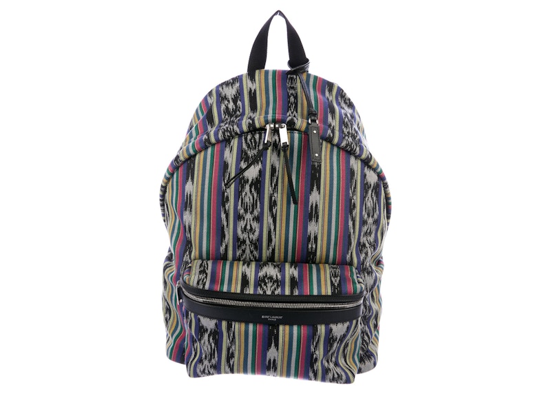 Striped hot sale backpack purse