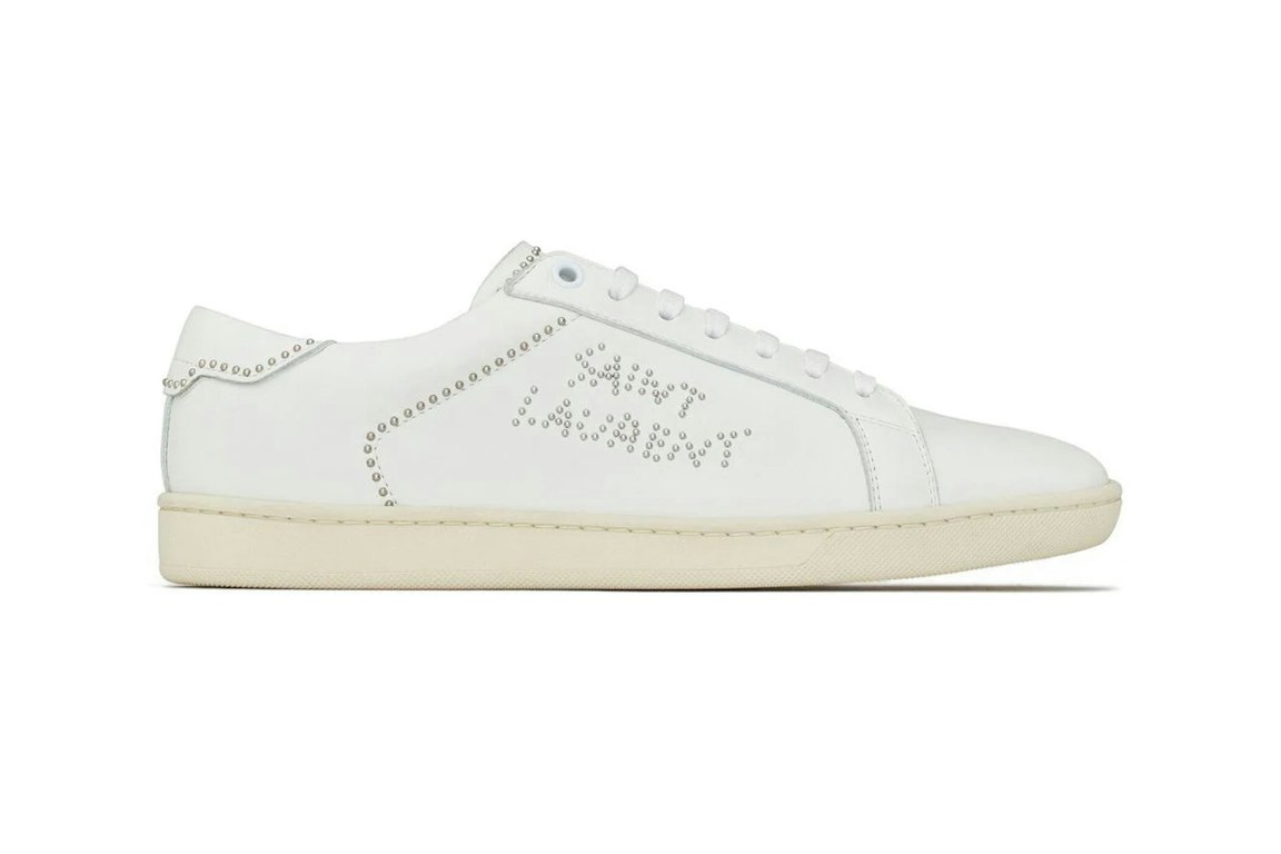 Pre-owned Saint Laurent Studded Low Top White (women's)