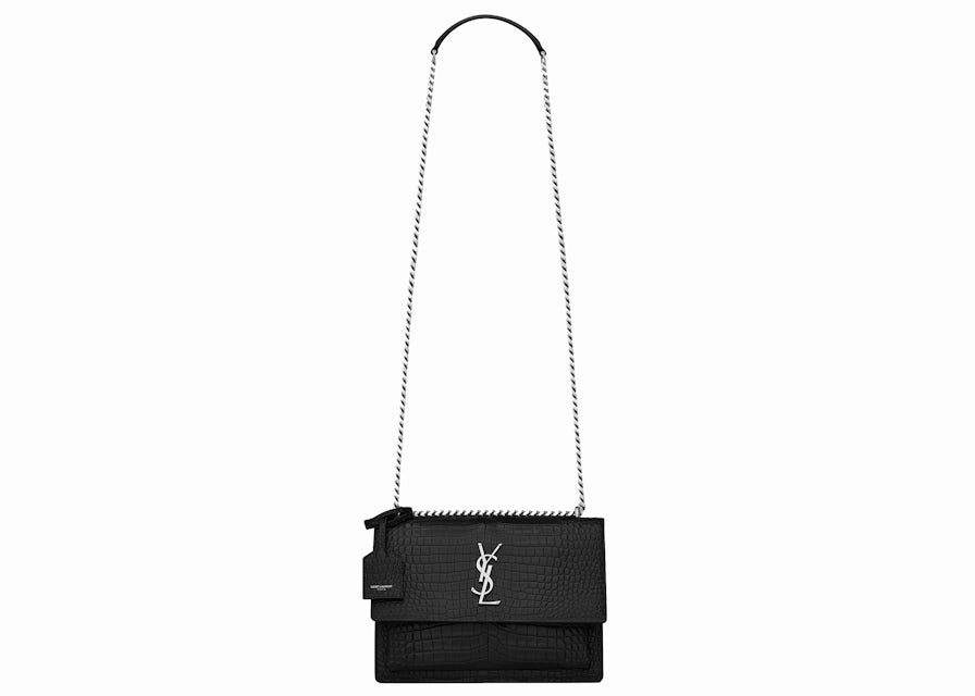 Saint Laurent YSL Medium Uptown Envelope Pouch in Black Shiny Smooth Calf  Leather - SOLD