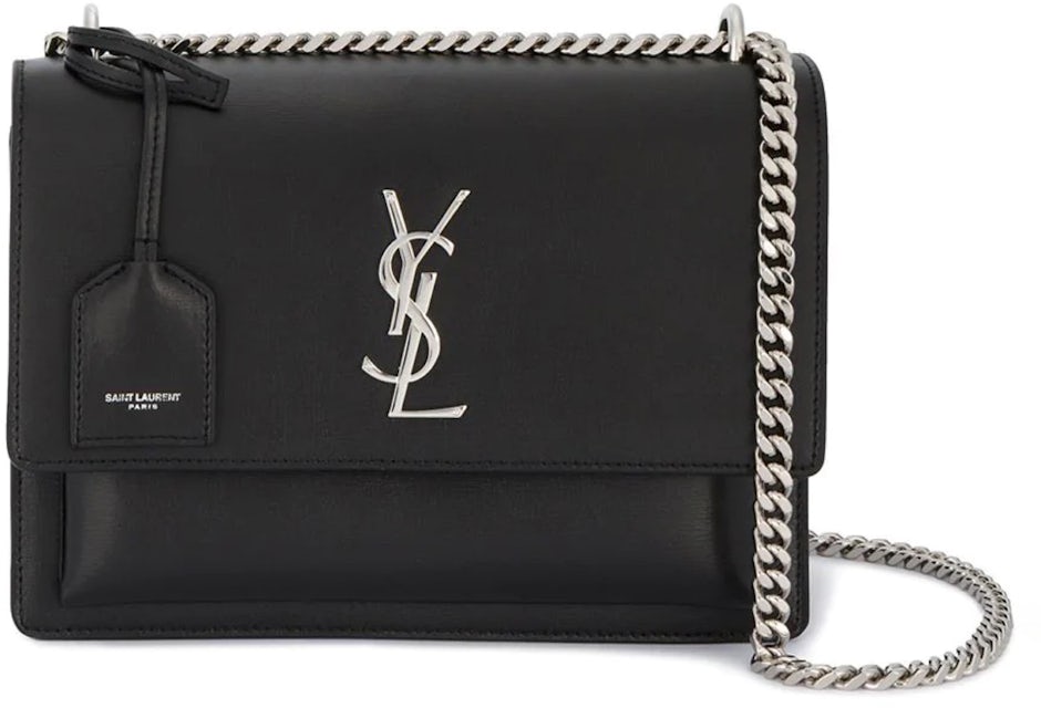 Saint Laurent Wallet on Chain Monogram Quilted Leather Black Cross Body Bag