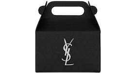 Saint Laurent Take-Away Box In Leather Black
