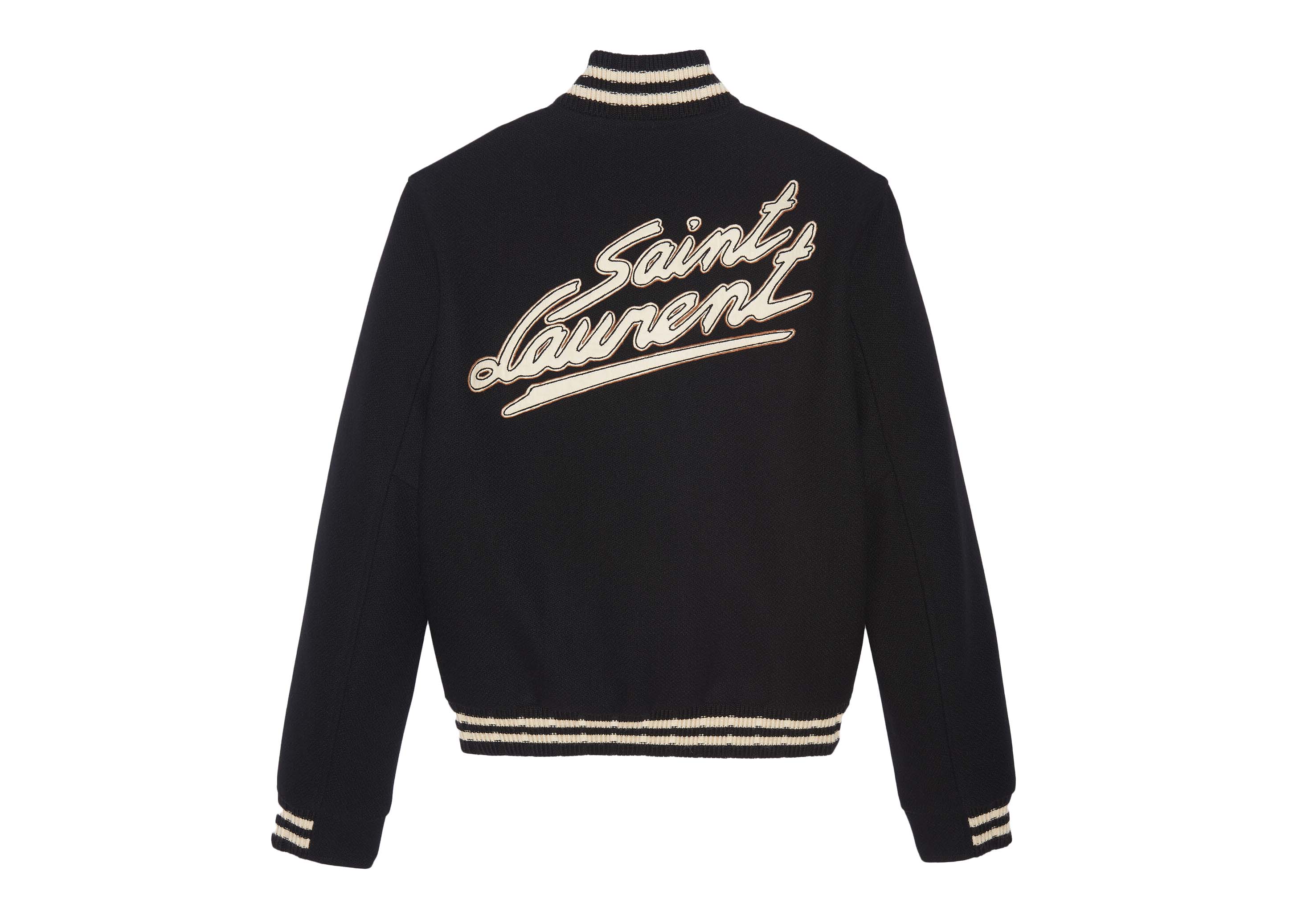 Jacket Saint Laurent Black size 48 FR in Synthetic - 35438229