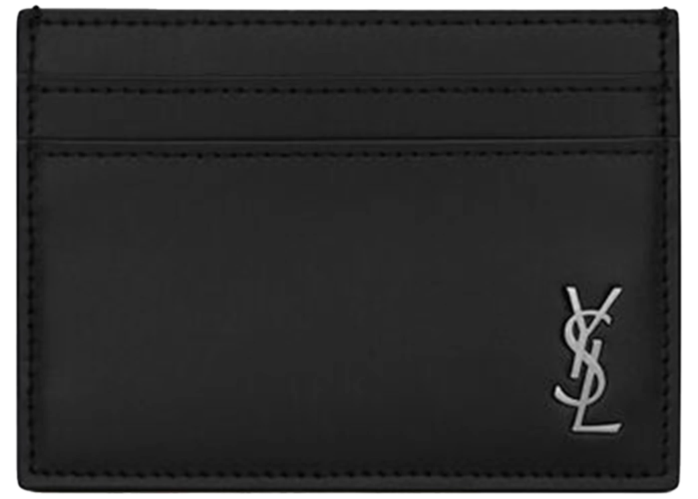 Leather Cardholder Slot Card Holder Saint Laurent Tiny Cassandre