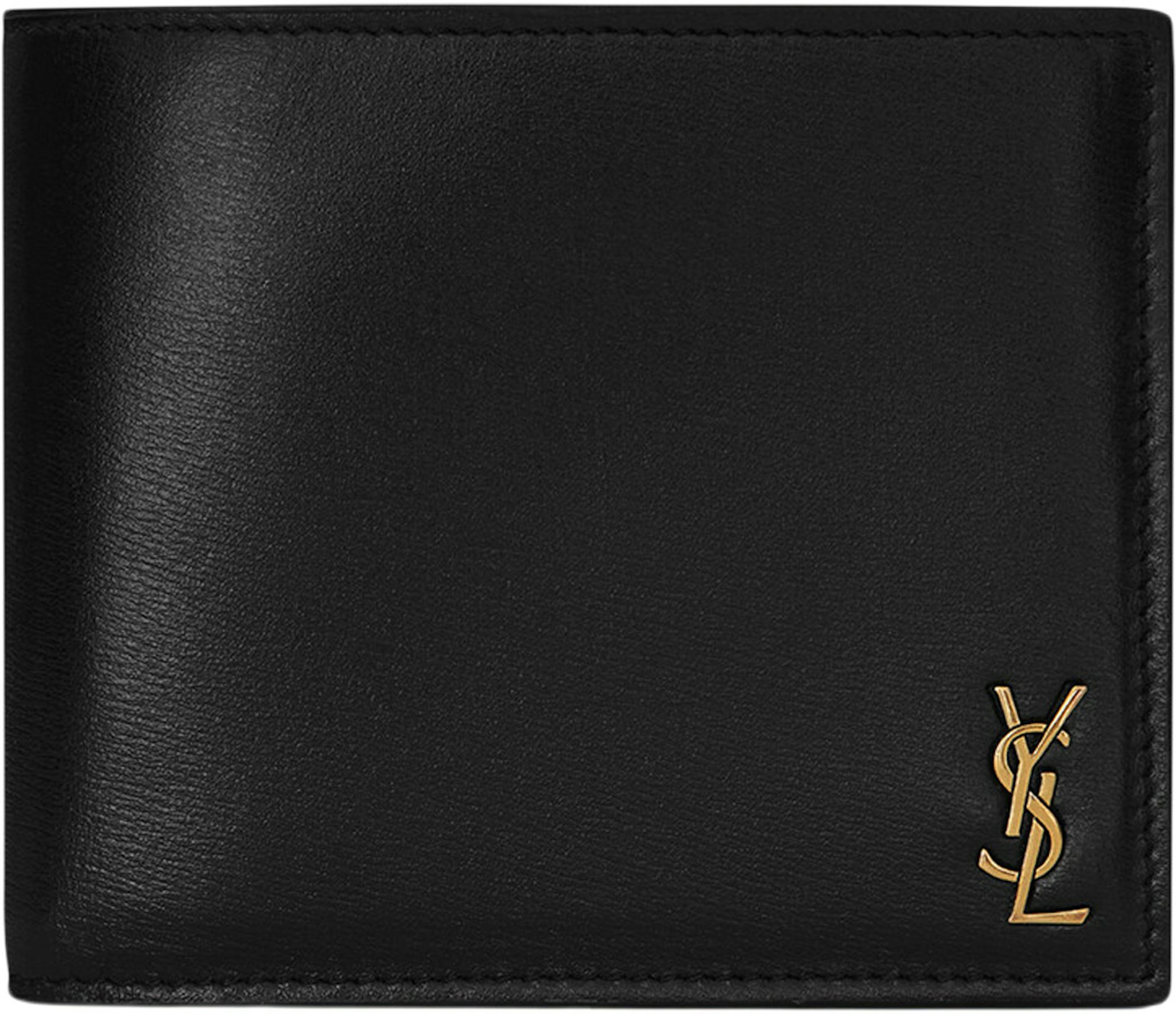 Saint Laurent khaki monogram leather card holder