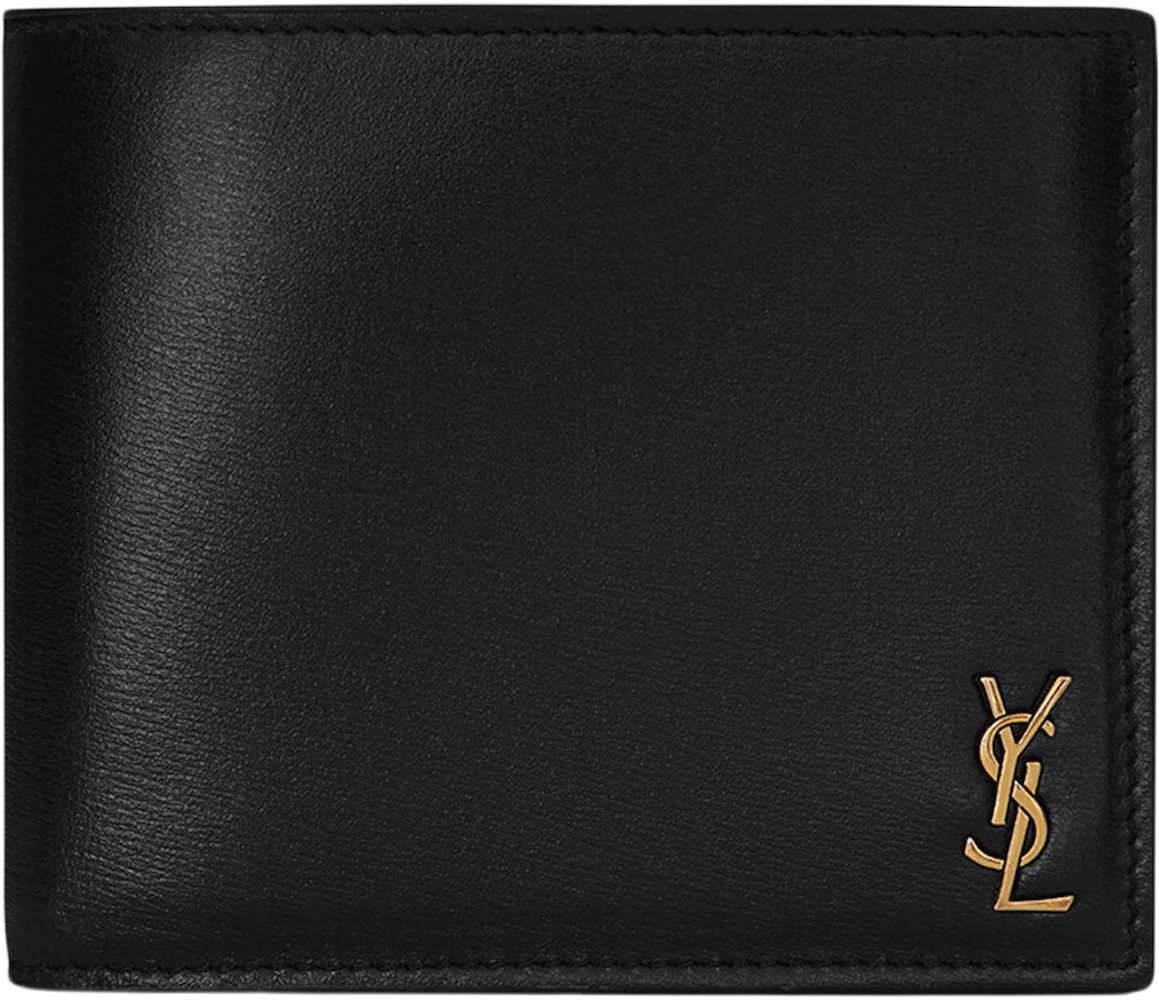 Saint Laurent Men's Tiny Cassandre Leather Bifold Wallet