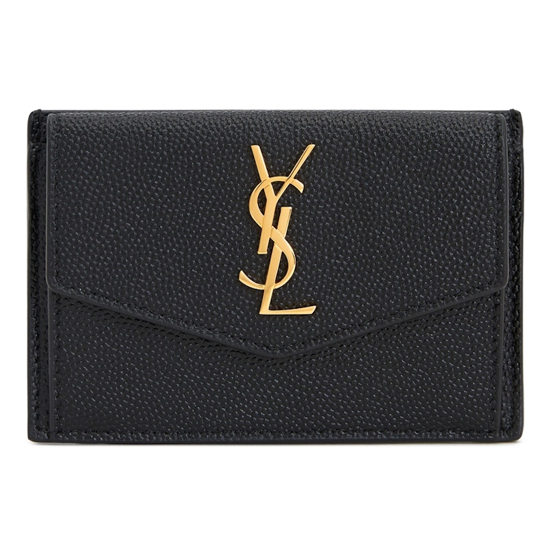 Pre-owned Saint Laurent Women's Uptown Card Holder In Black