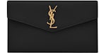 Saint Laurent Uptown Pouch Grain de Poudre Embossed Black