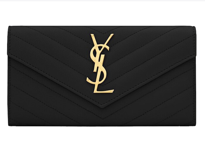 Ysl black best sale monogram wallet