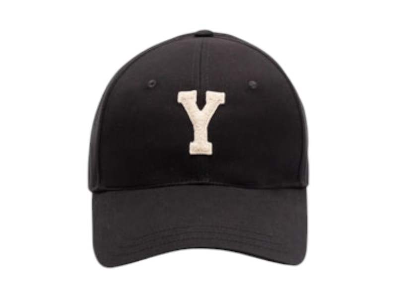 Saint Laurent Y Varsity Gabardine Cap Black/Ivory Men's