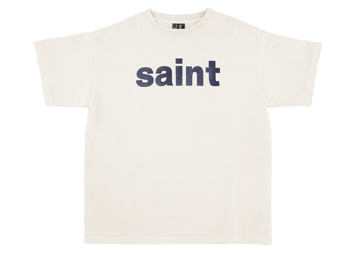 XXXLサイズ SAINT MICHAEL S/S Tee BABY ホワイト Tシャツ/カットソー(半袖/袖なし) アウトレット超特価