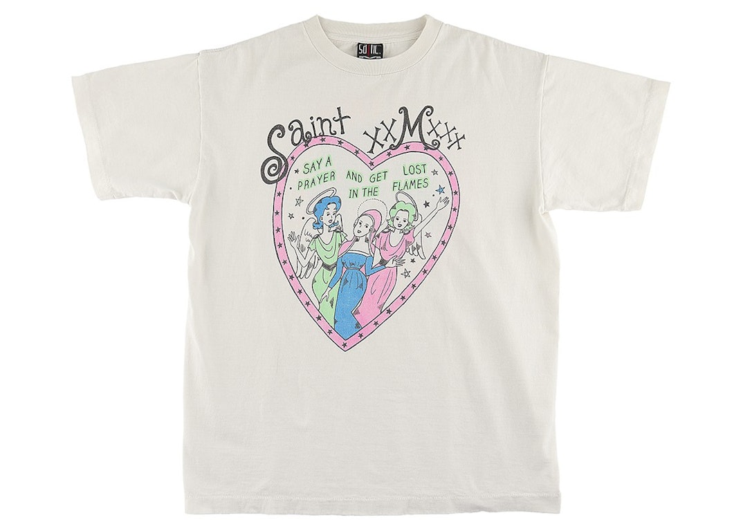 Pre-owned Saint Michael Heart T-shirt White