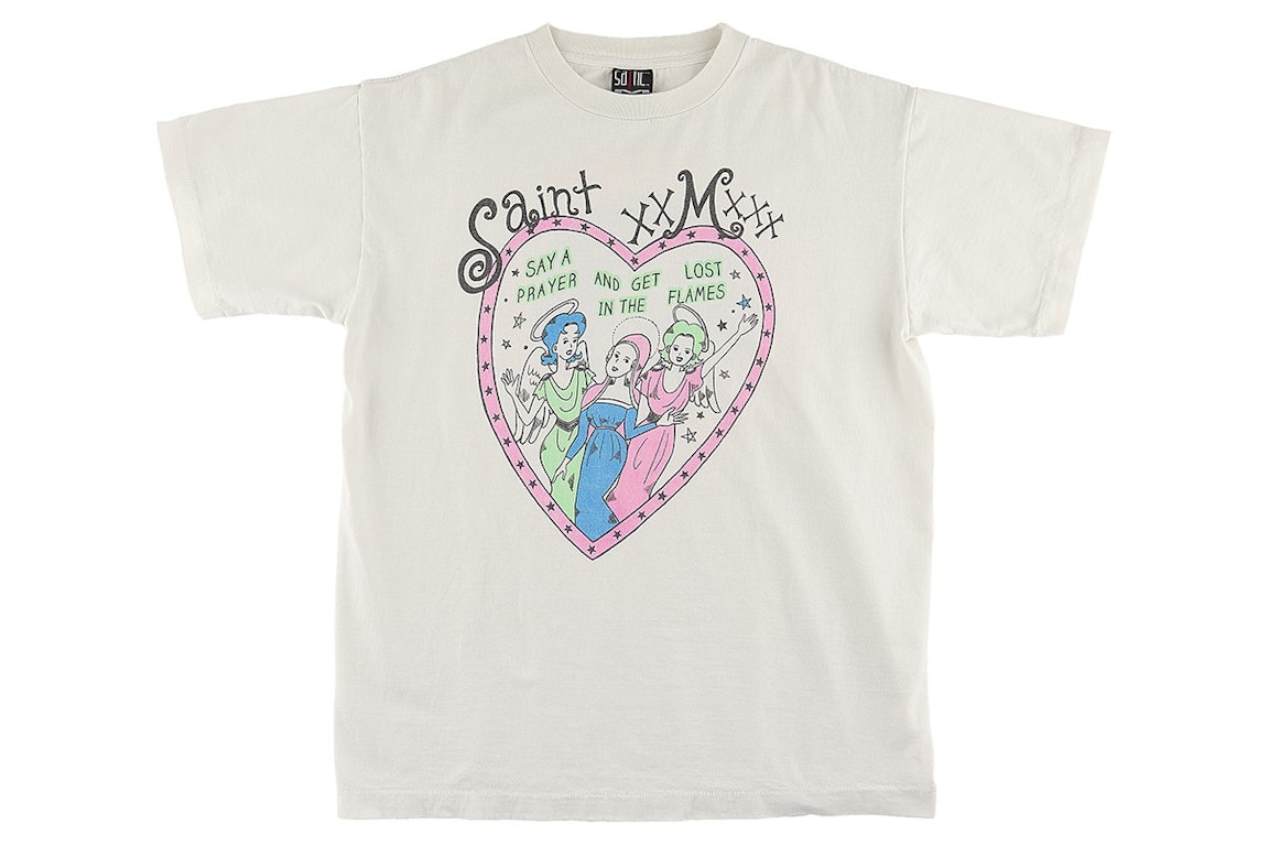 Pre-owned Saint Michael Heart T-shirt White