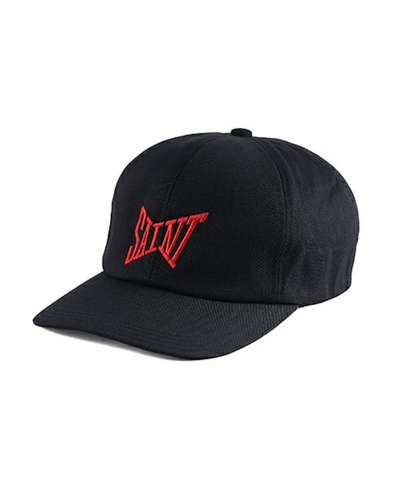 Pre-owned Saint Michael Men's Logo Cap In Black/red In Multi