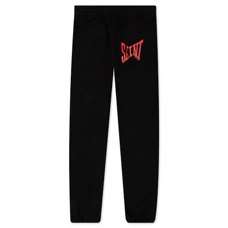 Saint Michael Logo Sweatpants Black Men's - SS21 - US