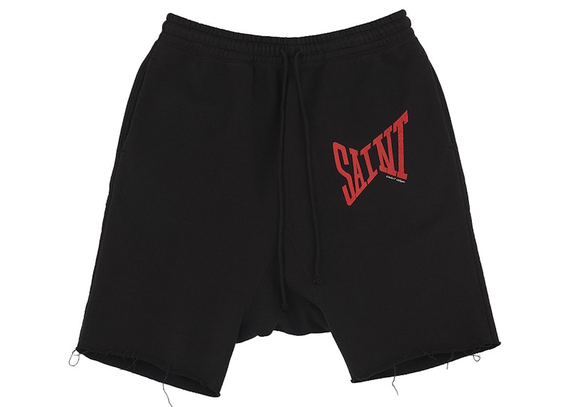 Saint Michael Logo Sweatshort Black Men's - SS21 - US