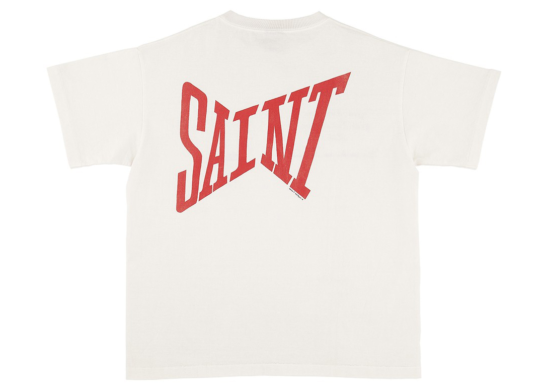 Saint Michael Logo T-shirt White Men's - SS21 - US