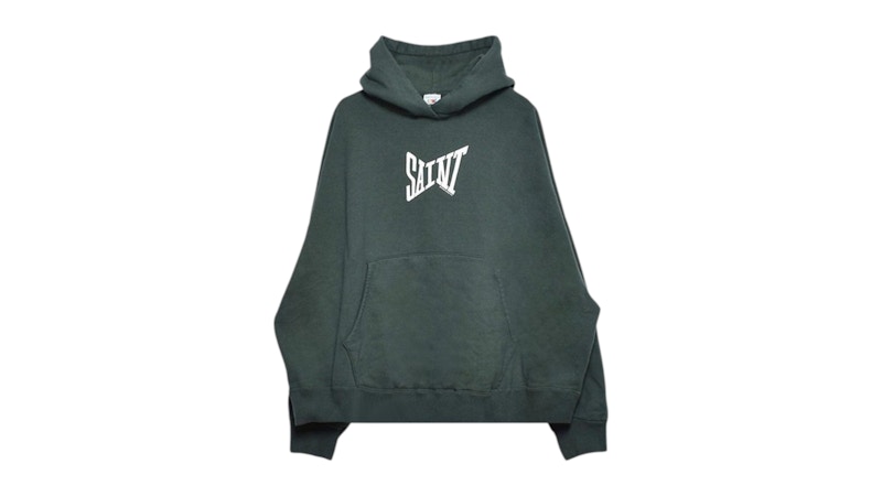 Saint Michael Ribbon Hoodie Grey