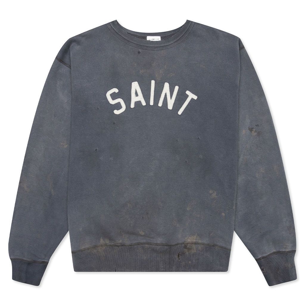 Saint Michael Saint Crewneck Sweatshirt Gray/Blue メンズ - JP