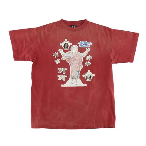 Saint Michael x Denim Tears Saint Tears T-shirt Red Men's - FW21 - US