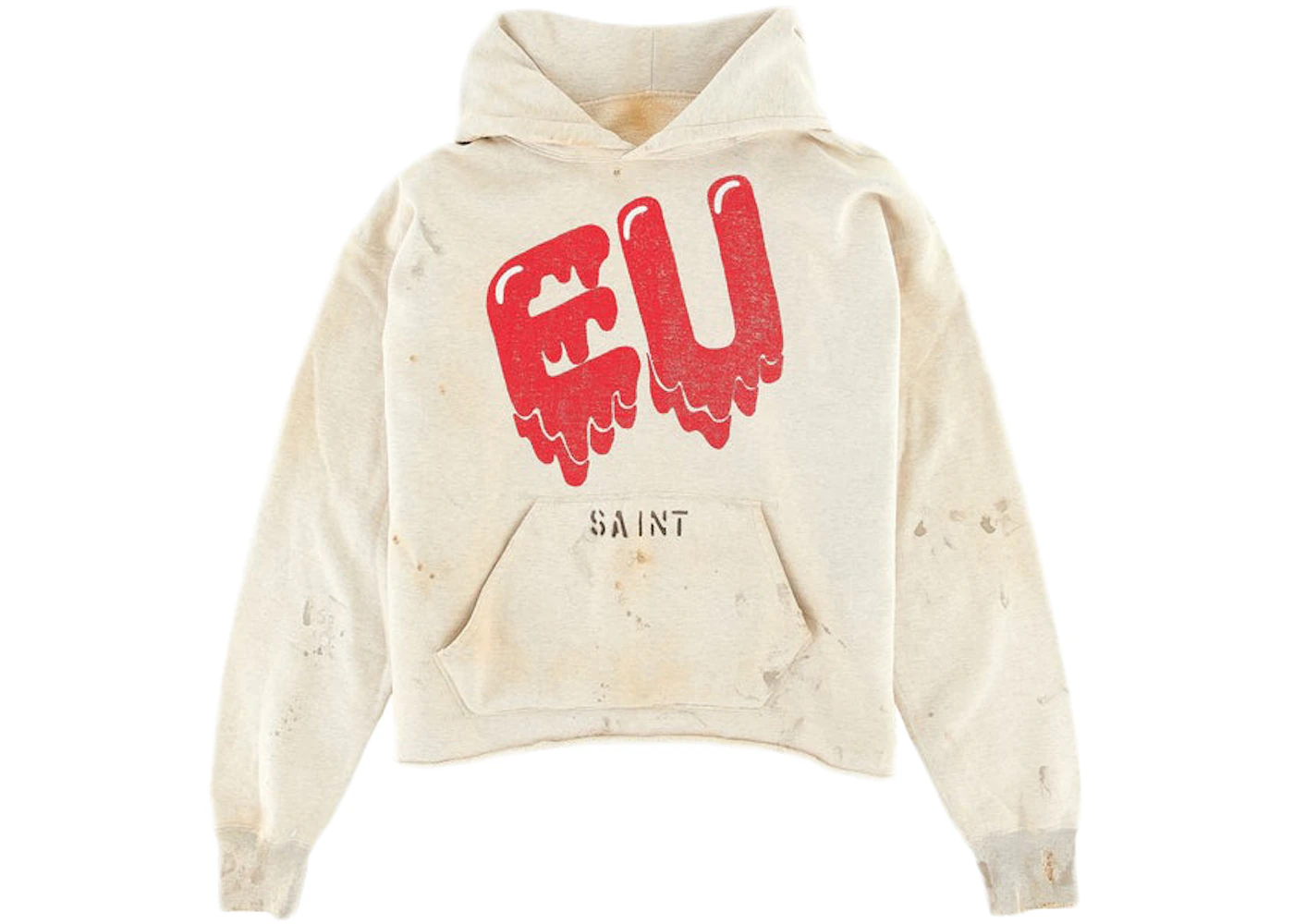 Saint Michael X Emotionally Unavailable Hoodie Beige Saint Michael X Emotionally Unavailable Hoodie Beige