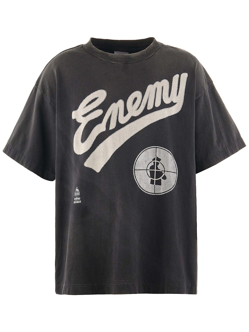 Saint Michael x Public Enemy SS Tee Black Men's - FW24 - GB