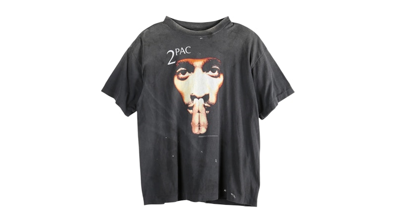 Saint Mxxxxxx♡ × 2PAC S/S TEE 2PAC BLACK Saint Mxxxxxx 2Pac S/S Tee Black Men's - SS25 - US