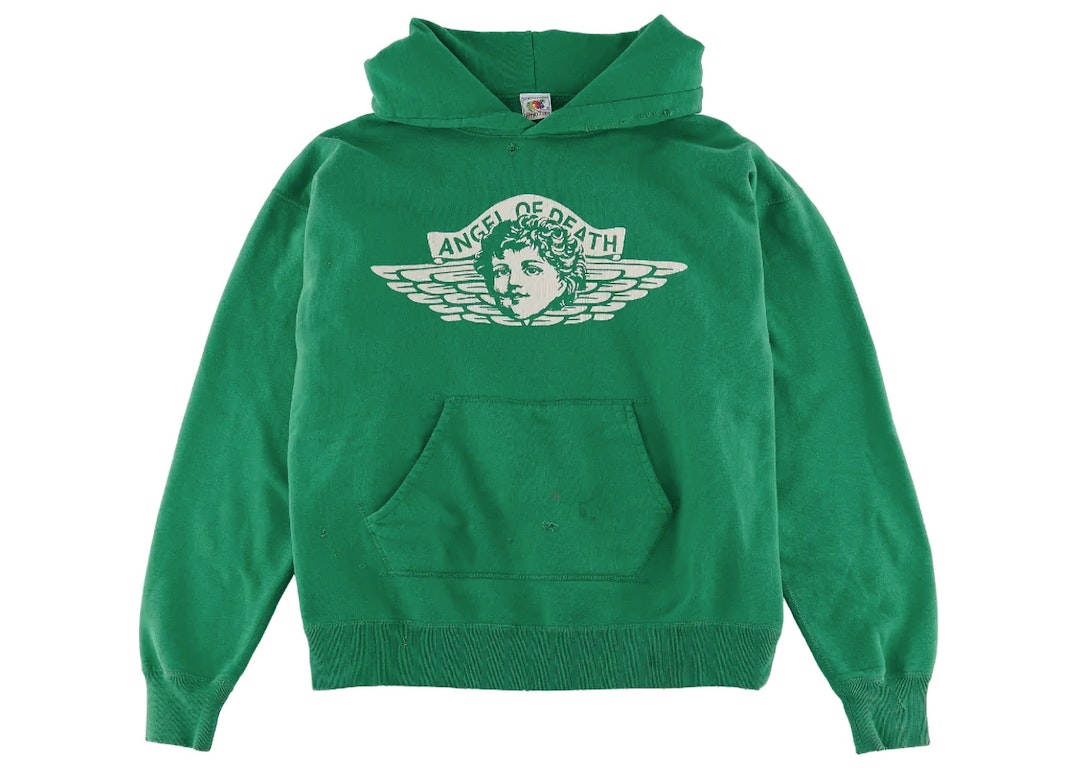 Pre-owned Saint Mxxxxxx Angel Hoodie Vintage Green