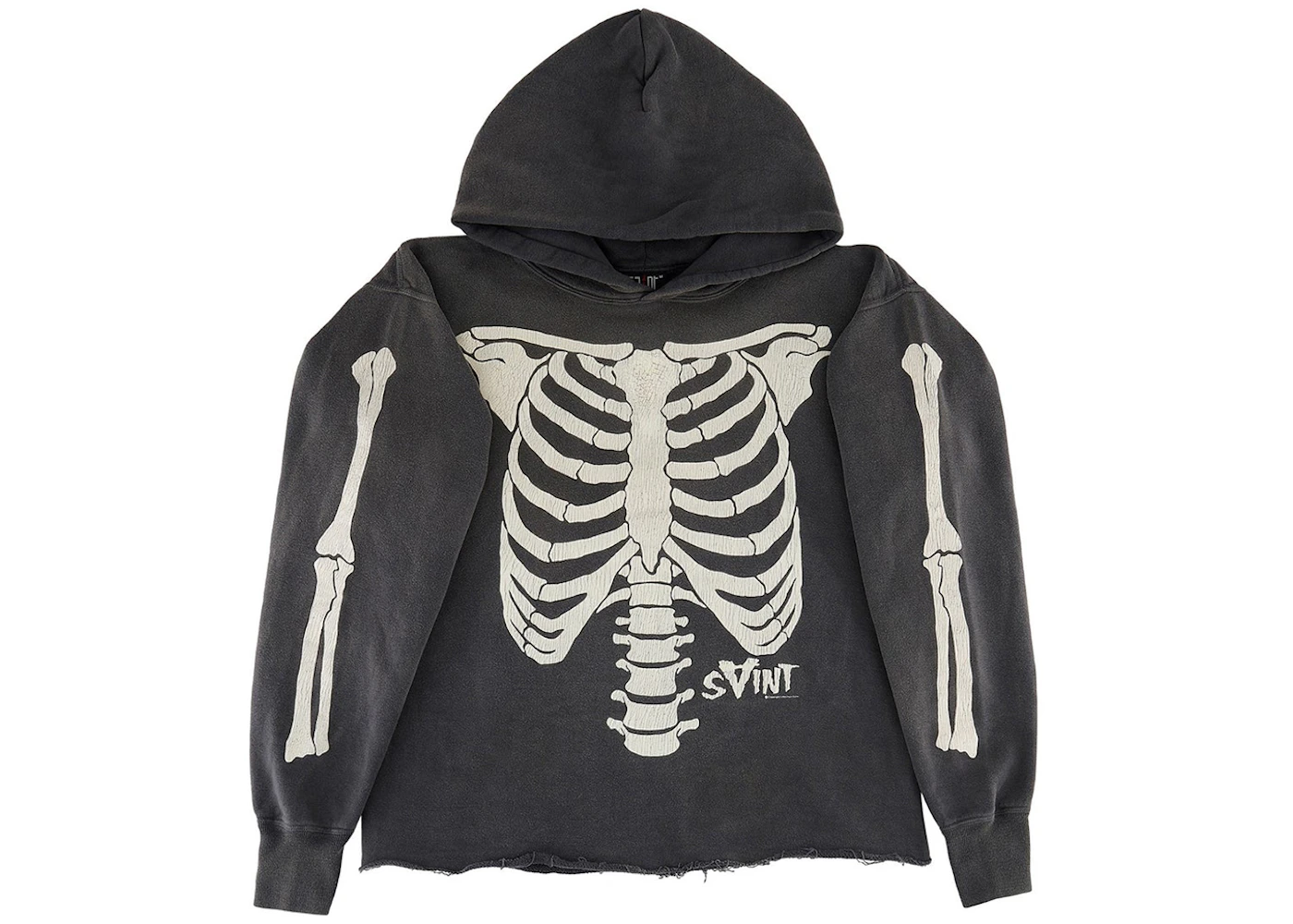 Saint Mxxxxxx Bone VL Hoodie Vintage Black Men's SS23 US