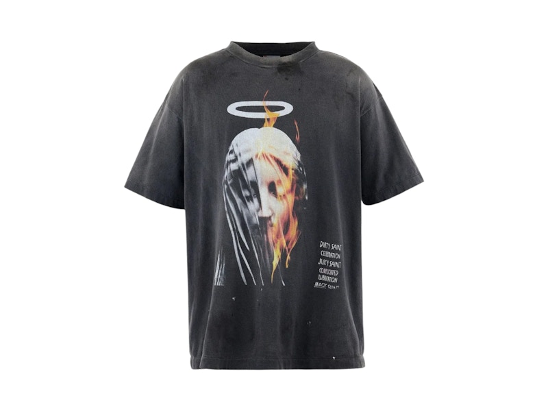 Saint Mxxxxxx Devil Daddy SS T-shirt Black Men's - SS25 - US