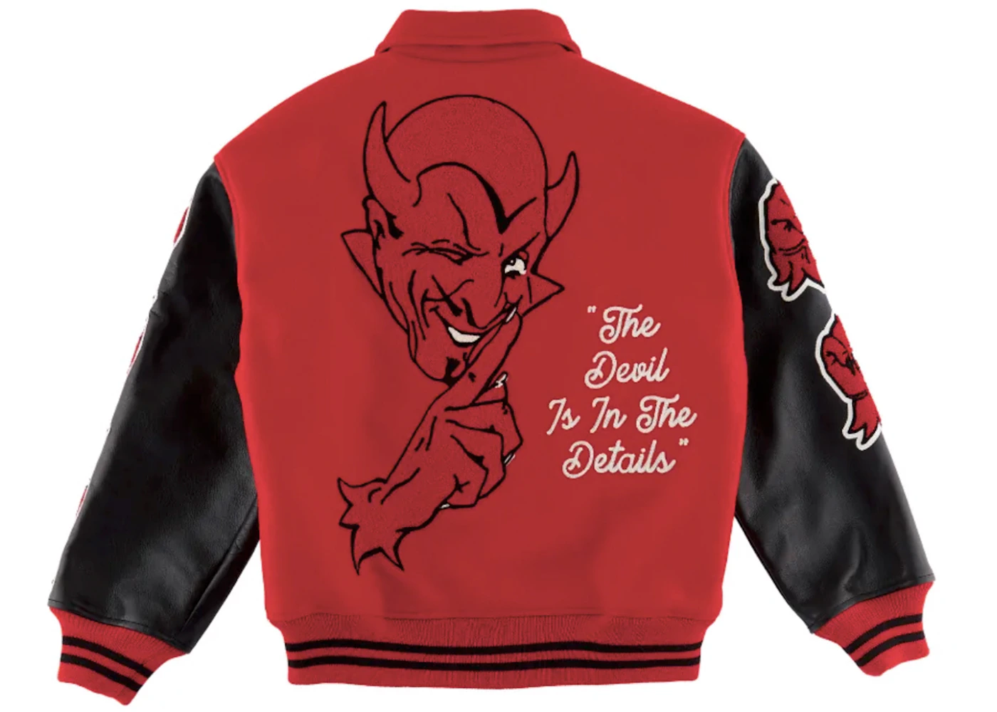 Saint Mxxxxxx Devil Varsity Jacket Red Men's - FW22 - US