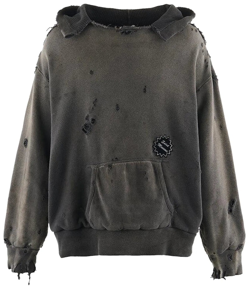 mxx❤︎ Saint Mxxxxxx Double Face Hoodie Black Men's - US