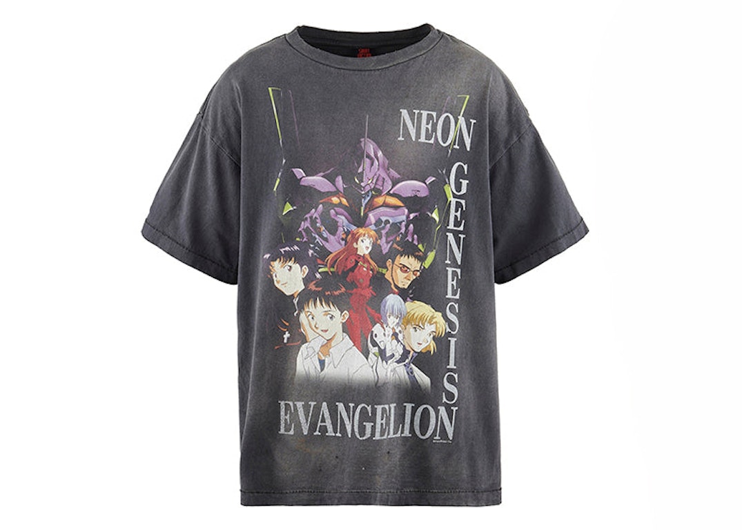 Pre-owned Saint Mxxxxxx Evangelion Neon Genesis Tee Black