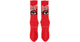 Saint Mxxxxxx Eye Socks Red