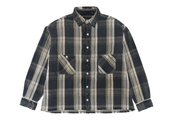 Saint Mxxxxxx Flannel Check Shirt Black Men's - SS23 - GB