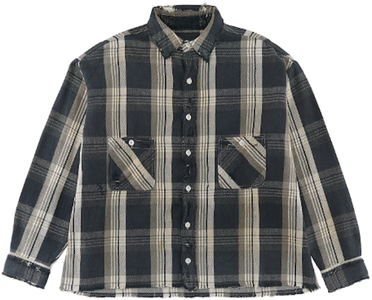Saint Mxxxxxx Flannel Check Shirt Black Men's - SS23 - US