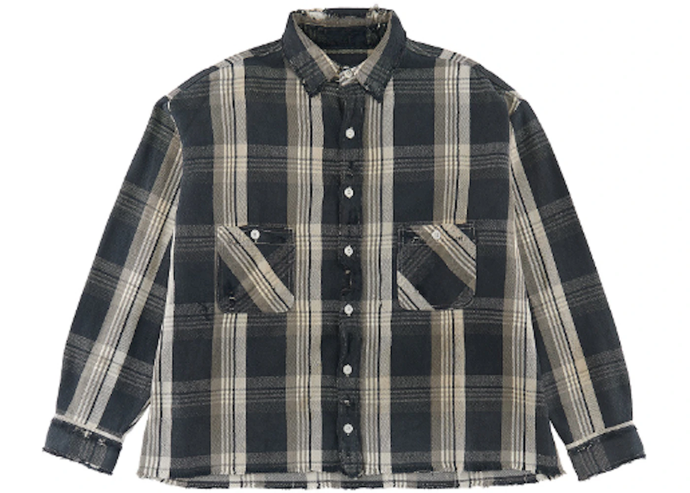 Saint Mxxxxxx Flannel Check Shirt Black Men's - SS23 - US
