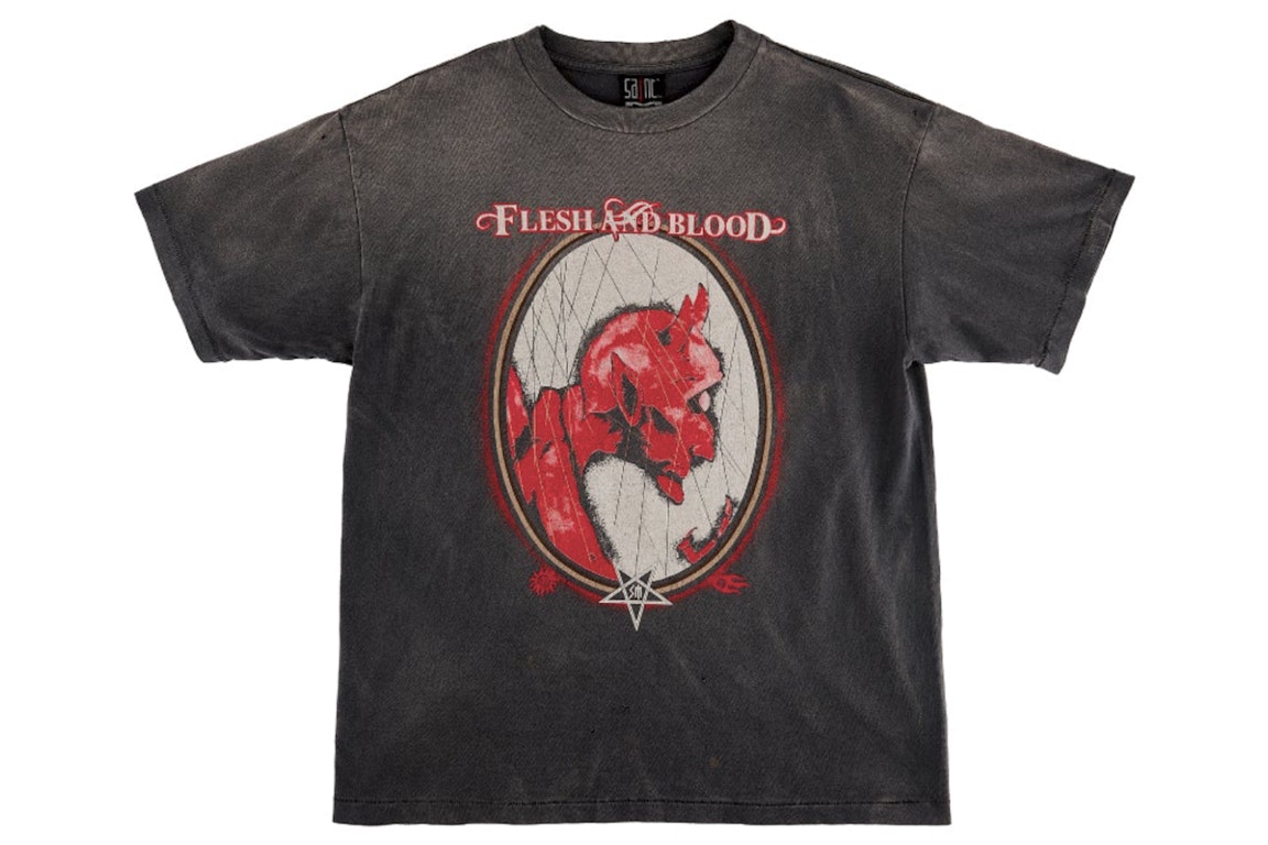 Pre-owned Saint Mxxxxxx Flesh And Blood Devil T-shirt Vintage Black