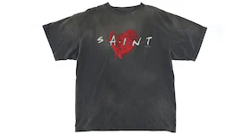 Saint Mxxxxxx Friends Heart T-Shirt Vintage Black