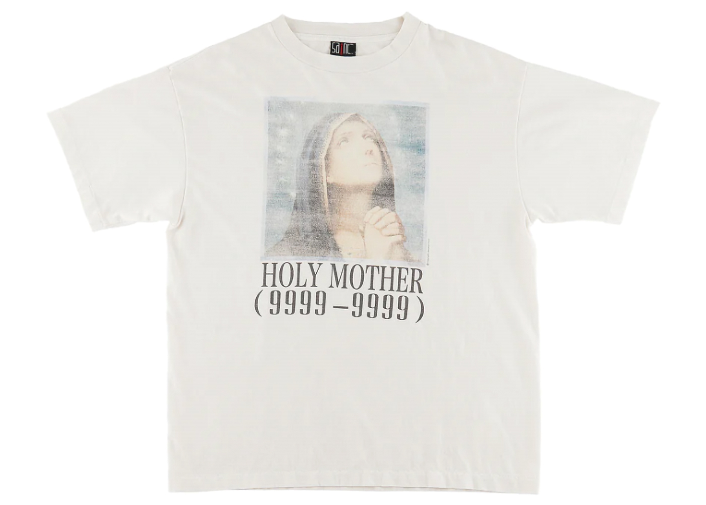 Saint Mxxxxxx Holy Mother T-Shirt Vintage White - FW22 Men's - US