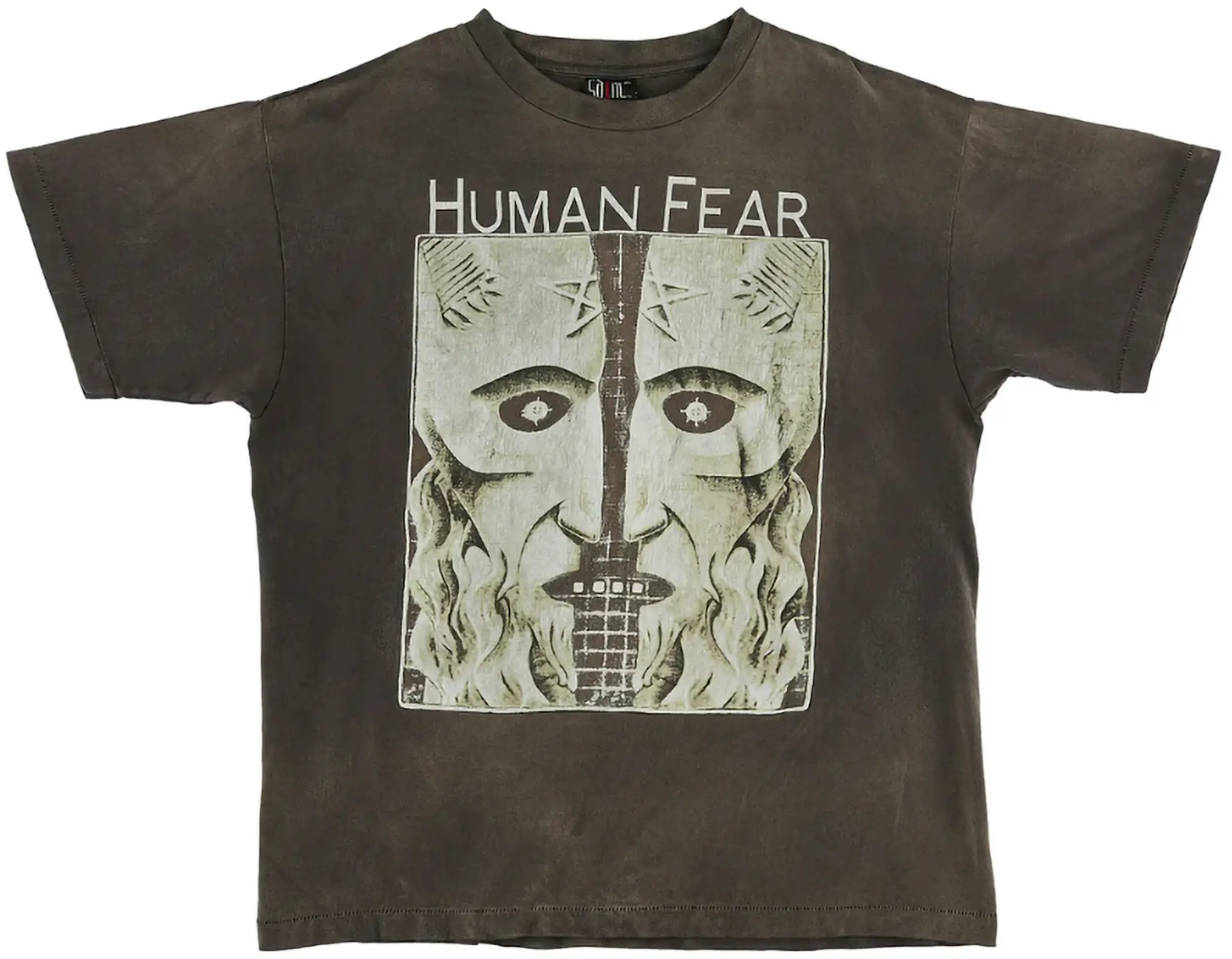 Saint Mxxxxxx Human Fear T-Shirt Vintage Black - FW22