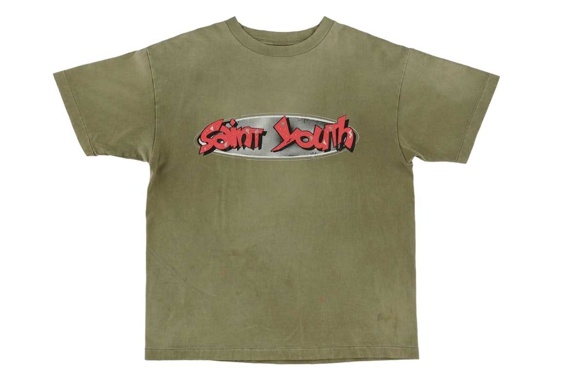 Pre-owned Saint Mxxxxxx In Heaven T-shirt Khaki