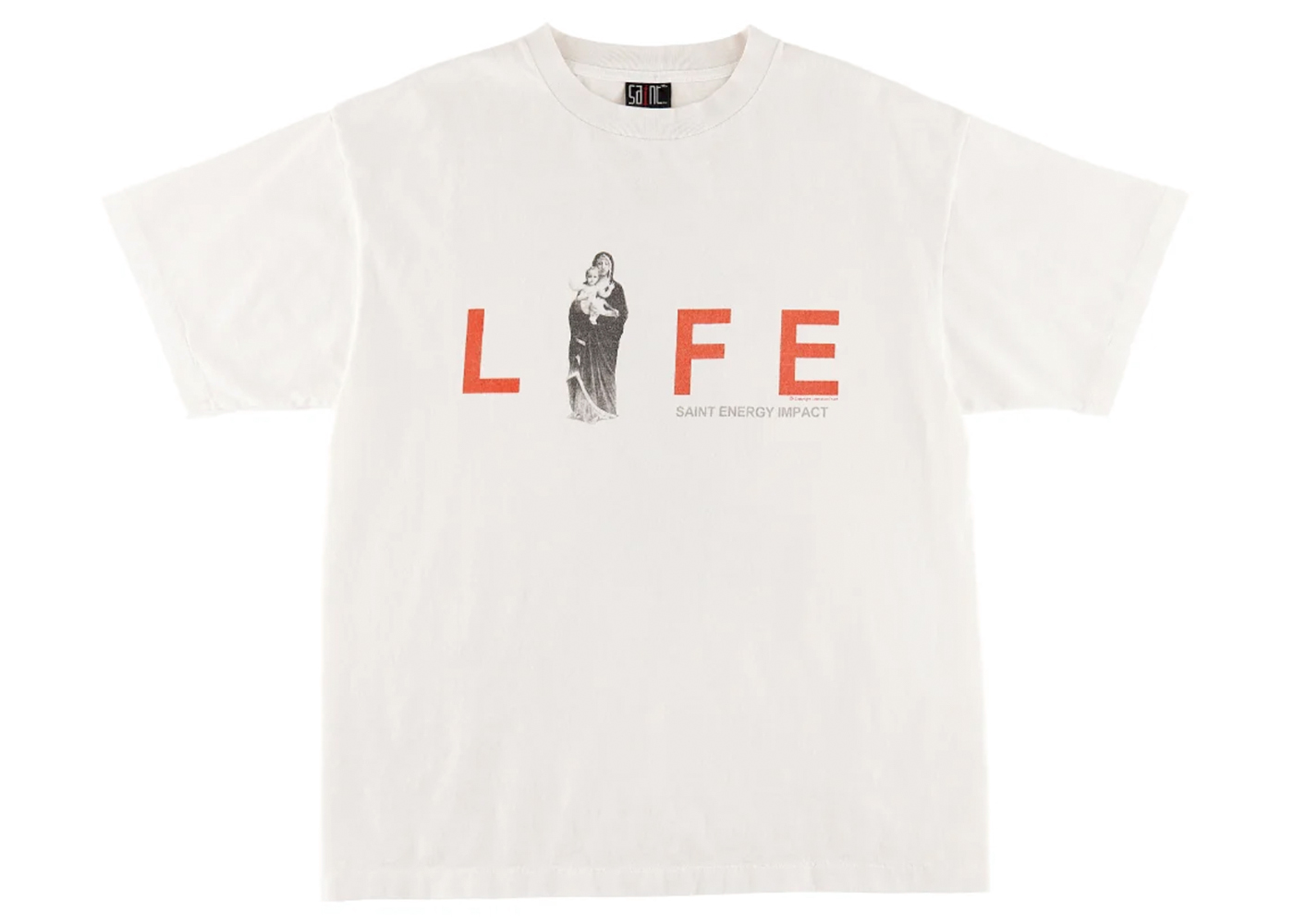 Saint Mxxxxxx Life Maria T-Shirt Vintage White Men's - SS23 - US